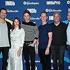 David Hoberman, Felicity Jones, Todd Lieberman, Col Needham, Eddie Redmayne, and Tom Harper at an event for The Aeronauts (2019)