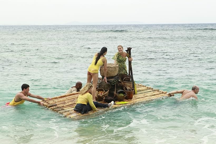 Michael Skupin, Lisa Whelchel, Peter Yurkowski, Abi-Maria Gomes, Roberta Saint-Amour, and Artis Silvester in Survivor (2000)