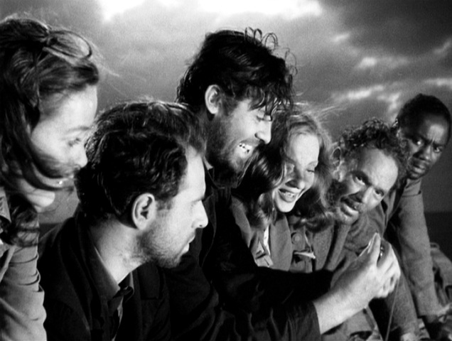 Tallulah Bankhead, Hume Cronyn, Mary Anderson, John Hodiak, Henry Hull, and Canada Lee in Lifeboat (1944)