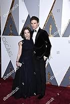 Gail Mutrux with Eddie Redmayne in 2016