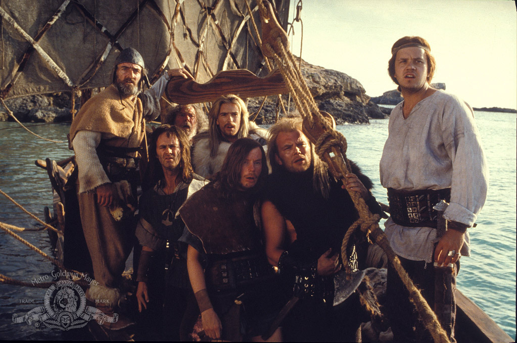 Tim Robbins, Gary Cady, John Gordon Sinclair, Freddie Jones, Tim McInnerny, Charles McKeown, and Richard Ridings in Erik the Viking (1989)