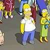 Julie Kavner, Nancy Cartwright, Dan Castellaneta, and Harry Shearer in The Simpsons Movie (2007)