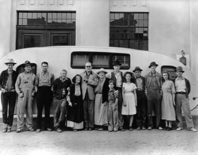 "The Grapes of Wrath" O.Z. Whitehead, Frank Sully, Henry Fonda, Charley Grapewin, Zeffie Tilbury, Director John Ford, Jane Darwell, Darryl Hickman, Russell Simpson, Shirley Mills, Frank Darien, John Carradine, Dorris Bowdon, Eddie Quillan 1940 Twentieth Century Fox