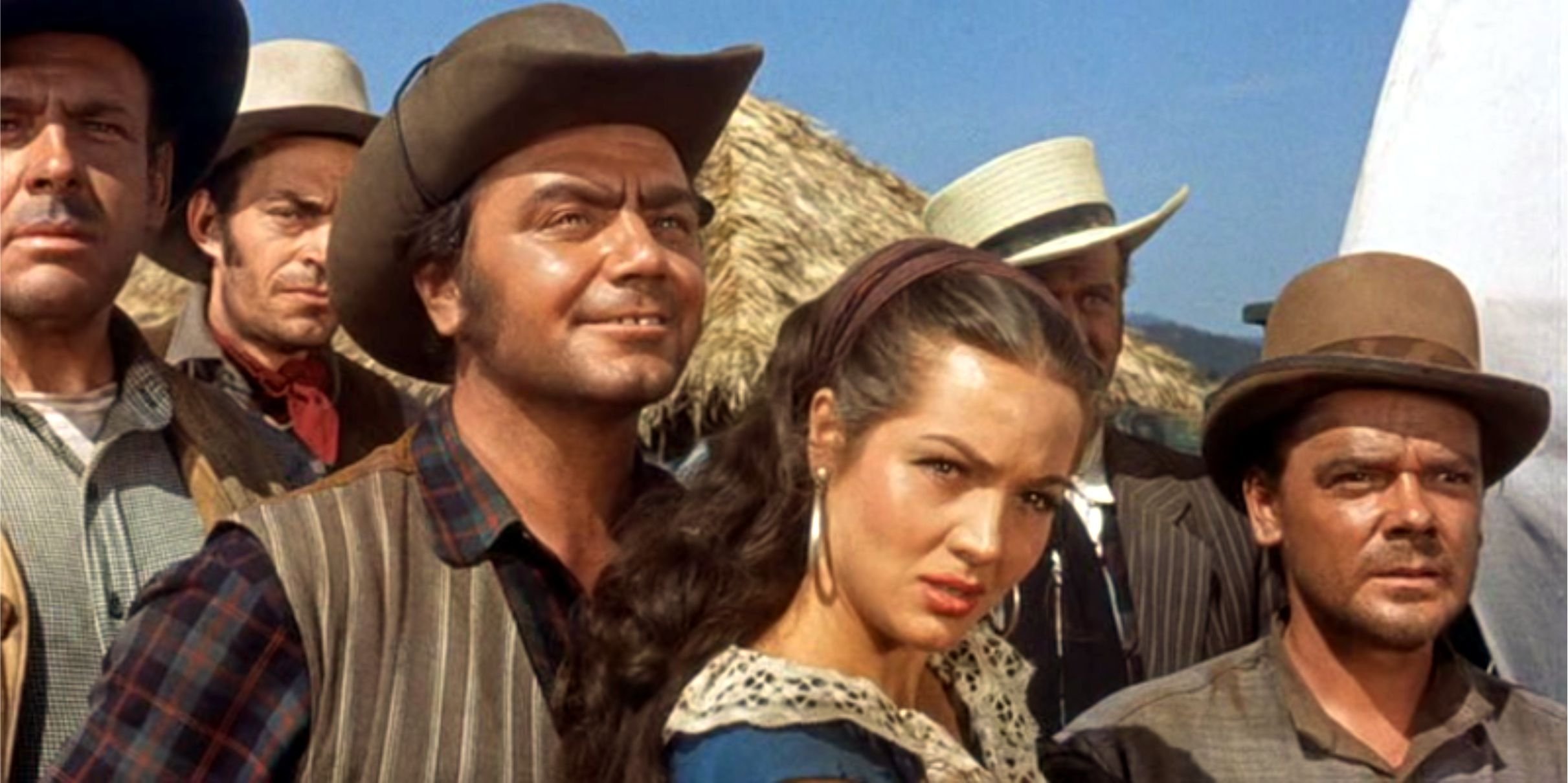 Ernest Borgnine, Jack Elam, James McCallion, Sara Montiel, and James Seay in Vera Cruz (1954)