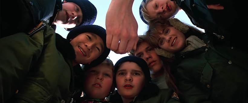 Sean Astin, Corey Feldman, Martha Plimpton, Josh Brolin, Jeff Cohen, Kerri Green, and Ke Huy Quan in The Goonies (1985)