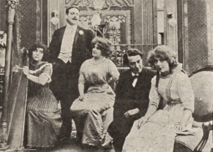 Charles Arling, Octavia Handworth, Henry B. Walthall, and Pearl White in The Stepsisters (1911)