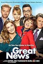 John Michael Higgins, Andrea Martin, Horatio Sanz, Adam Campbell, Nicole Richie, and Briga Heelan in Great News (2017)