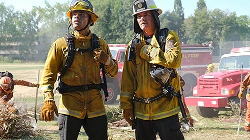 Billy Burke and Jordan Calloway in Fire Country (2022)