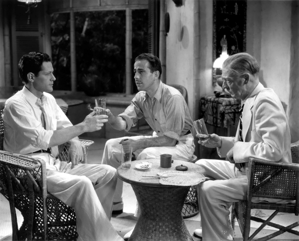 Humphrey Bogart, E.E. Clive, and Donald Woods in Isle of Fury (1936)