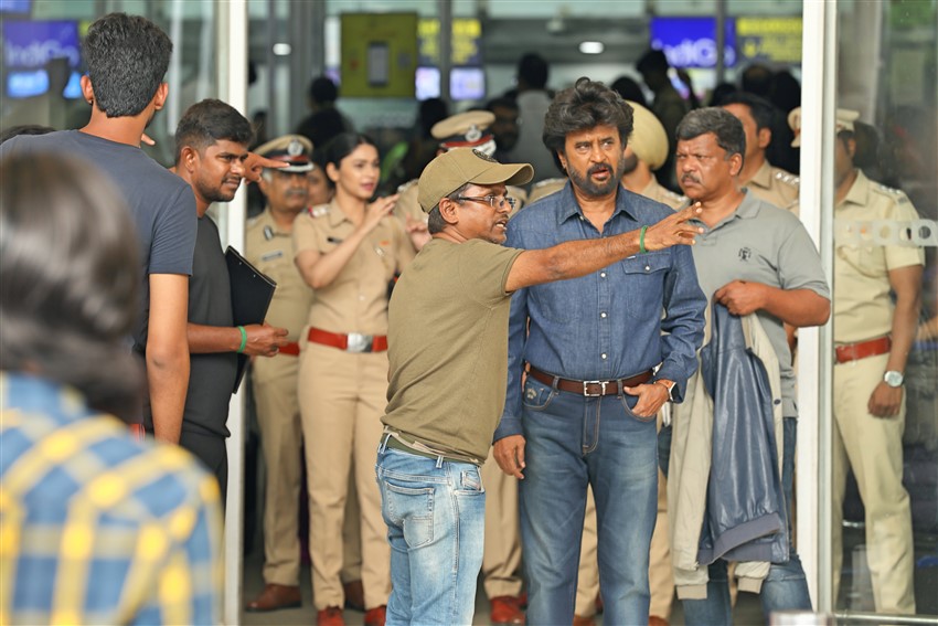 Rajinikanth and A.R. Murugadoss in Darbar (2020)