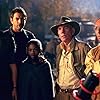 Jeff Goldblum, Julianne Moore, Pete Postlethwaite, Vince Vaughn, Peter Stormare, Vanessa Chester, and Harvey Jason in The Lost World: Jurassic Park (1997)