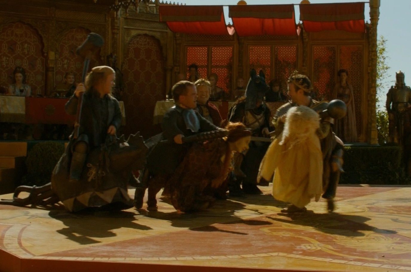 Peter Dinklage, Jack Gleeson, Raymond Griffiths, Lena Headey, Natalie Dormer, Dean Whatton, George Appleby, Maxwell Laird, Callum Wharry, and Krysten Coombs in Game of Thrones (2011)