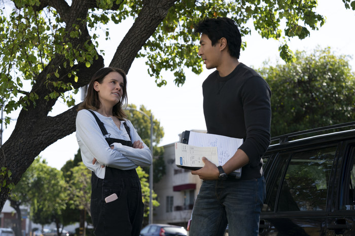 Sosie Bacon and Chris Pang in As We See It (2022)