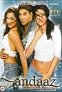 Akshay Kumar, Lara Dutta, and Priyanka Chopra Jonas in Andaaz (2003)