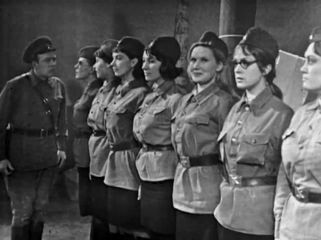 Marina Maltseva, Natalya Orlova, Petr Shelokhonov, Tatyana Yegorova, Irina Grigoreva, Natalya Baytalskaya, and Galina Filimonova in A zori zdes tikhie (1970)