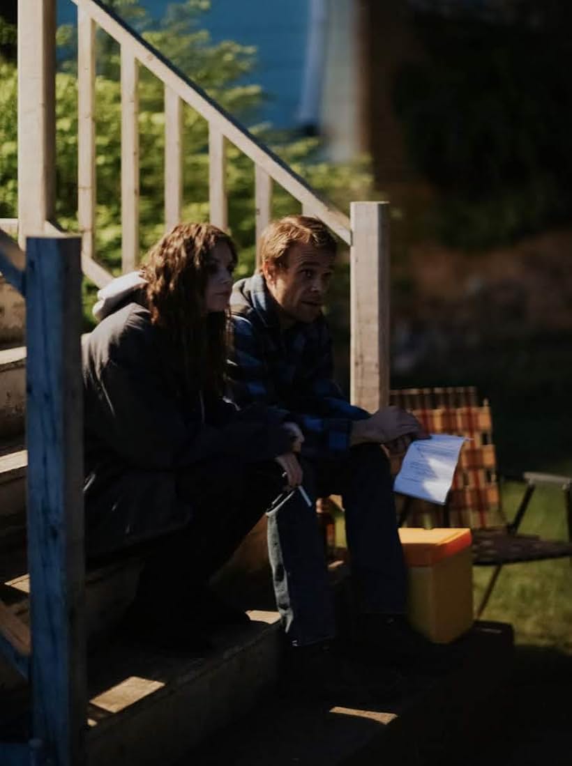 Jessica Clement and Nick Stahl on set of Night Blooms