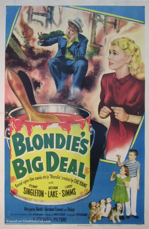 Arthur Lake, Marjorie Ann Mutchie, Larry Simms, and Penny Singleton in Blondie's Big Deal (1949)