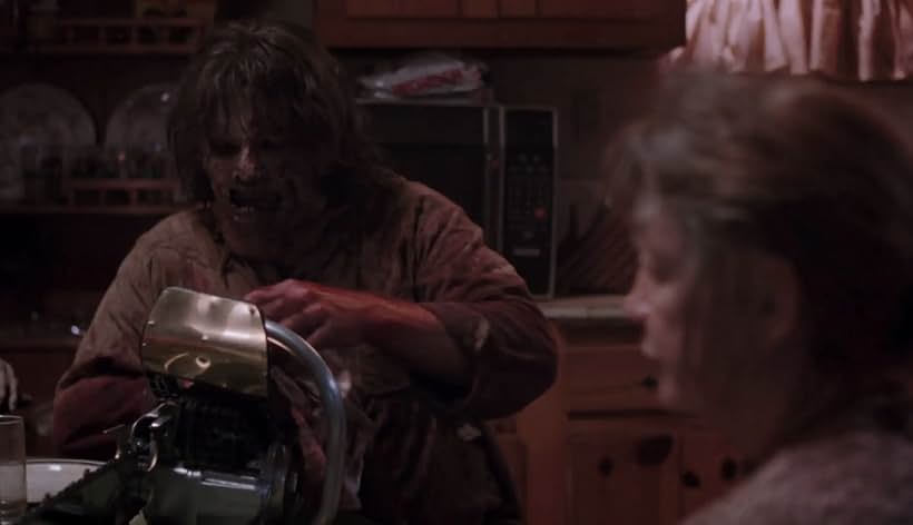 Miriam Byrd-Nethery and R.A. Mihailoff in Leatherface: Texas Chainsaw Massacre III (1990)