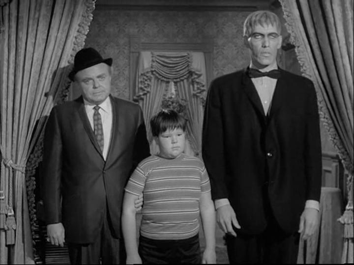 Ted Cassidy, Jack Collins, and Ken Weatherwax in The Addams Family (1964)