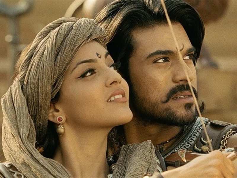 Kajal Aggarwal and Ram Charan in Magadheera (2009)