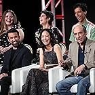 F. Murray Abraham, Rob McElhenney, Charlotte Nicdao, Jessie Ennis, Danny Pudi, and Ashly Burch at an event for Mythic Quest (2020)