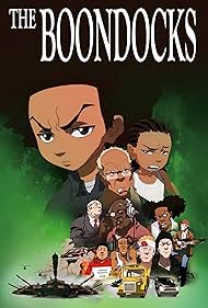 Samuel L. Jackson, Edward Asner, Regina King, Nick Jameson, Charlie Murphy, Greg Travis, Gary Anthony Williams, John Witherspoon, Cedric Yarbrough, Bobb'e J. Thompson, and Carl Jones in The Boondocks (2005)