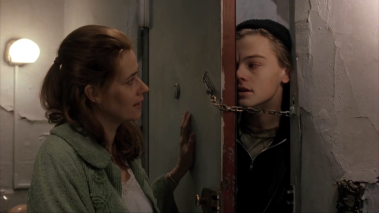 Leonardo DiCaprio and Lorraine Bracco in The Basketball Diaries (1995)