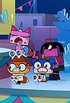 Tara Strong, Grey Griffin, and Kate Micucci in Unikitty and the Ice Pop Factory (2020)