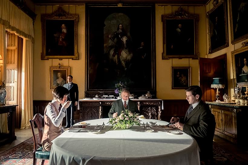 Hugh Bonneville, Allen Leech, and Robert James-Collier in Downton Abbey (2019)