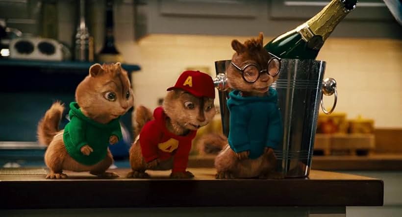 Justin Long, Jesse McCartney, and Matthew Gray Gubler in Alvin and the Chipmunks (2007)