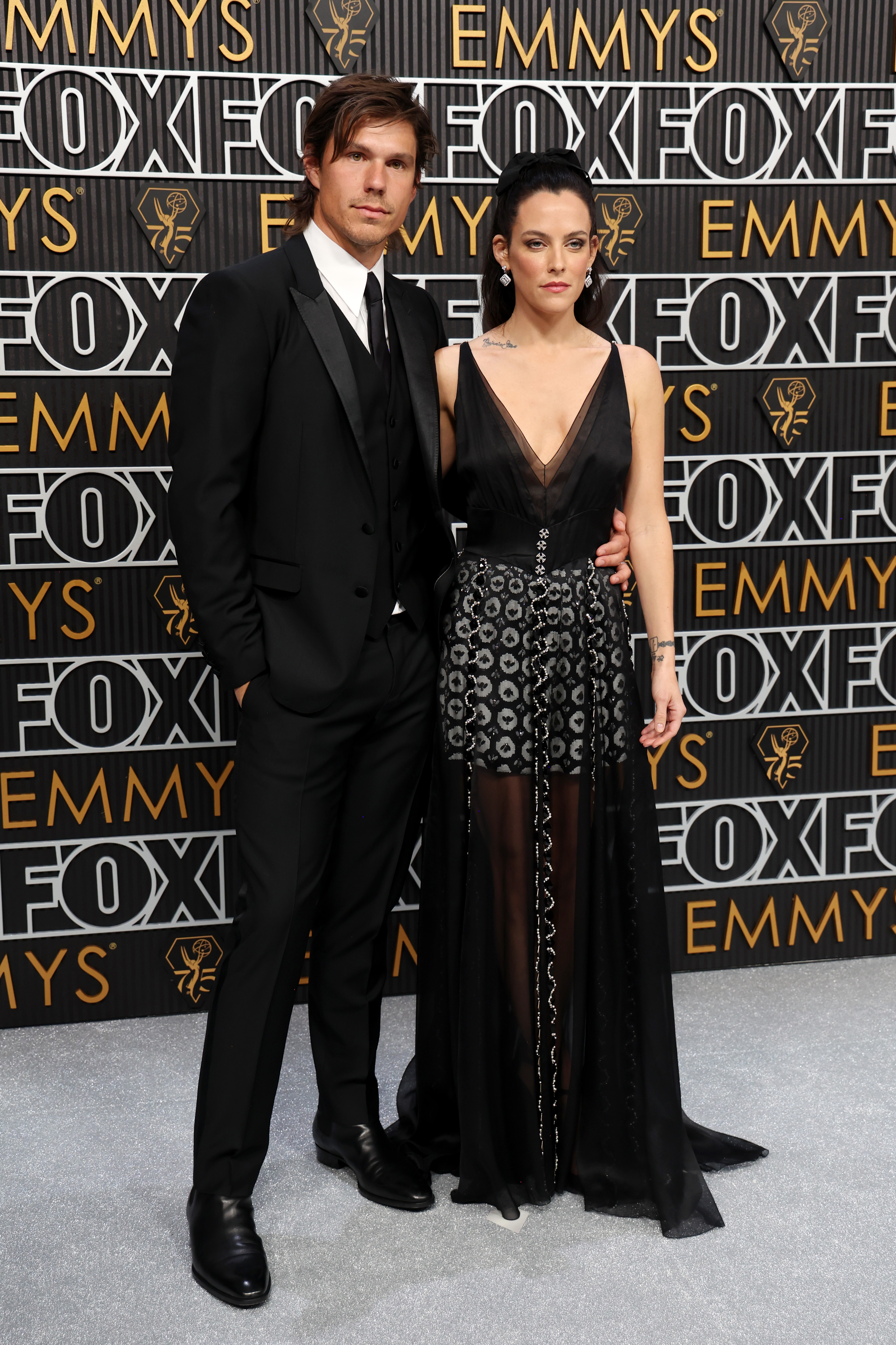 Riley Keough and Ben Smith-Petersen at an event for The 75th Primetime Emmy Awards (2024)