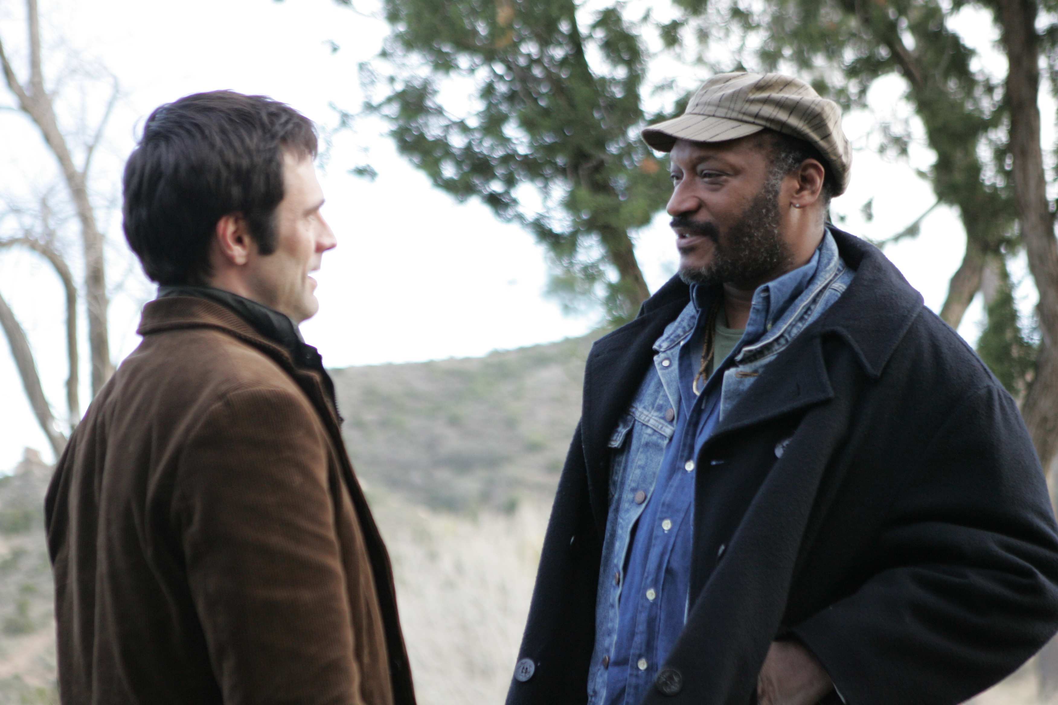 David Lee Smith ("John") and Tony Todd ("Dan") in Richard Schenkman's film, "Jerome Bixby's The Man from Earth."