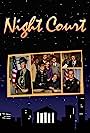 Harry Anderson, Selma Diamond, Ellen Foley, John Larroquette, Charles Robinson, and Richard Moll in Night Court (1984)