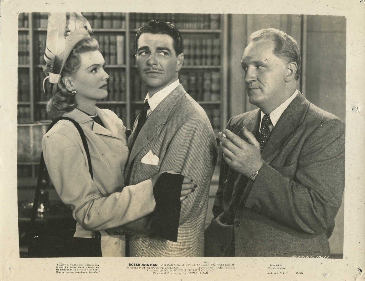 Don Castle, Peggy Knudsen, and Joe Sawyer in Roses Are Red (1947)