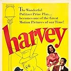 James Stewart, Peggy Dow, Charles Drake, Josephine Hull, Cecil Kellaway, and Harvey in Harvey (1950)