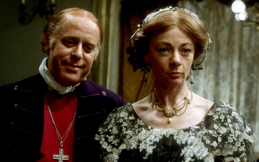 Geraldine McEwan and Clive Swift in The Barchester Chronicles (1982)