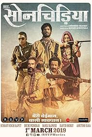 Manoj Bajpayee, Ashutosh Rana, Ranvir Shorey, Sushant Singh Rajput, and Bhumi Pednekar in Sonchiriya (2019)