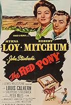 Robert Mitchum, Myrna Loy, and Peter Miles in The Red Pony (1949)