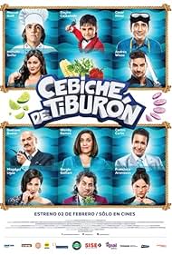 Carlos Carlín, César Ritter, Manuel Gold, Wendy Ramos, and Francisca Aronsson in Cebiche de tiburón (2017)