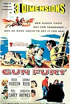 Rock Hudson, Donna Reed, Philip Carey, and Roberta Haynes in Gun Fury (1953)