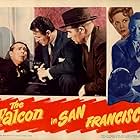 Tom Conway, Edward Brophy, Paula Corday, and George Holmes in The Falcon in San Francisco (1945)