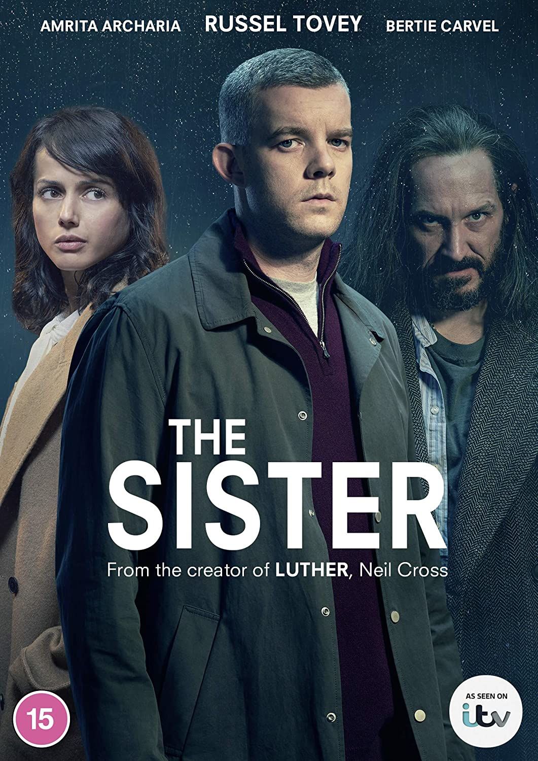 Russell Tovey, Bertie Carvel, and Amrita Acharia in The Sister (2020)