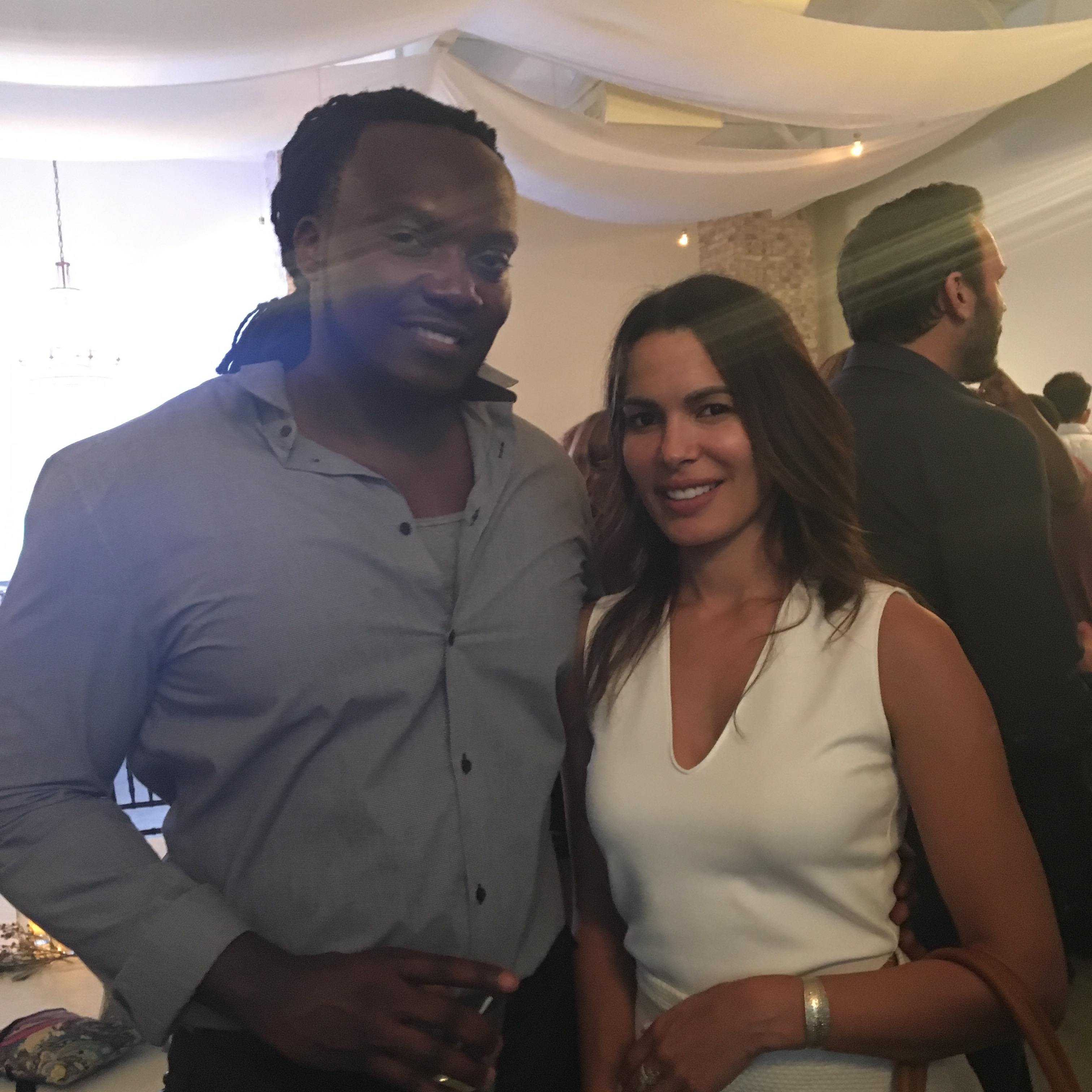 Nadine Velazquez and Tunde at the wrap party 