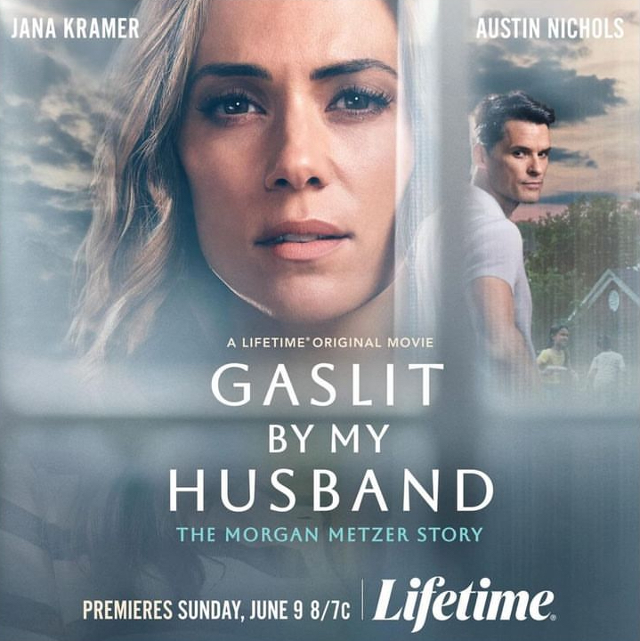 Austin Nichols and Jana Kramer in Gaslit by My Husband: The Morgan Metzer Story (2024)