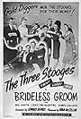 Moe Howard, Larry Fine, Doris Houck, Dee Green, Shemp Howard, Virginia Hunter, Christine McIntyre, and Emil Sitka in Brideless Groom (1947)