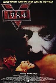 John Hurt, Bob Flag, and Suzanna Hamilton in Orwell 1984 (1984)