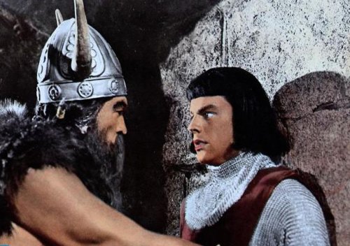 Robert Wagner and Victor McLaglen in Prince Valiant (1954)