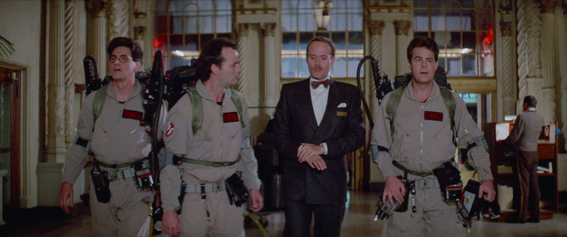 Dan Aykroyd, Bill Murray, Harold Ramis, and Michael Ensign in Ghostbusters (1984)