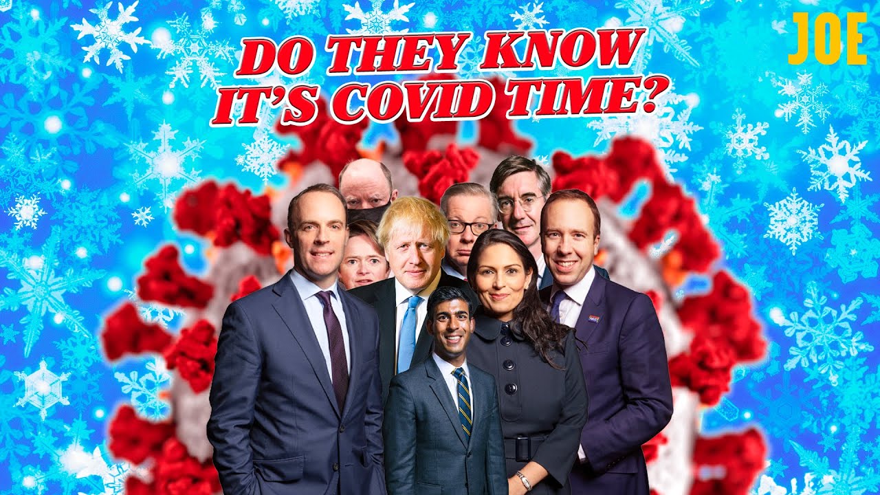 Michael Gove, Chris Whitty, Boris Johnson, Priti Patel, Jacob Rees-Mogg, Matt Hancock, Dominic Raab, and Rishi Sunak in Do They Know It's Covid Time? (2020)