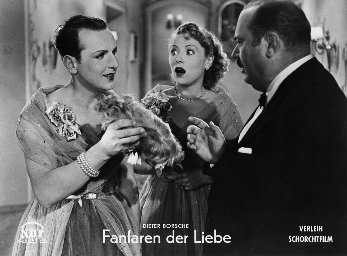 Oskar Sima, Ilse Petri, and Georg Thomalla in Fanfaren der Liebe (1951)